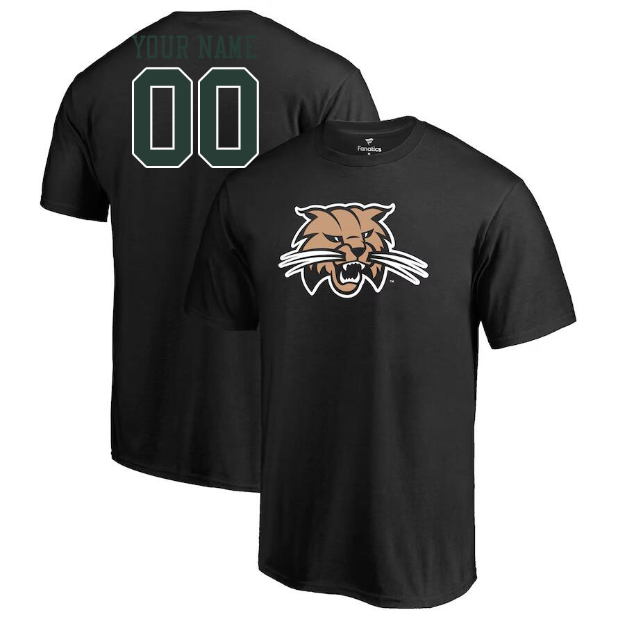 Custom Ohio Bobcats Name And Number Tshirts-Black